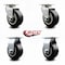 Service Caster 4 Inch Rubber on Aluminum Caster Set with Roller Bearings 2 Swivel 2 Rigid SCC-20S420-RAR-2-R-2 - alternate 4